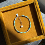 BLUE OPAL RONDELLE NECKLACE