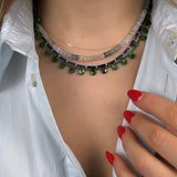 DAINTY GREEN LAYERING NECKLACE