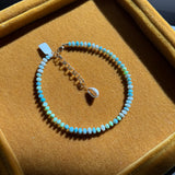 BLUE OPAL RONDELLE NECKLACE