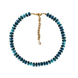 SARDINIA BEADED NECKLACE IN BLUE APATITE