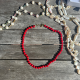 Exclusive coral handknotted necklace