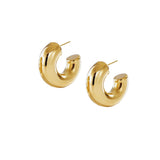 MEDIUM CHUBBY HOOP EARRINGS IN GOLD