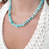 SANTORINI AMAZONITE DISC NECKLACE