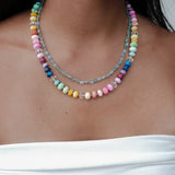 POSITANO OPAL BEADED NECKLACE WITH RONDELLE BEADS