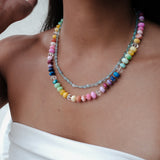 POSITANO OPAL BEADED NECKLACE WITH RONDELLE BEADS