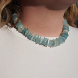 ICY AQUAMARINE GEMSTONE NECKLACE