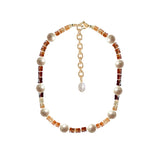 The Emma Necklace in Ombre Garnet