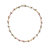 Rainbow Tourmaline Pearl Gradiant Necklace